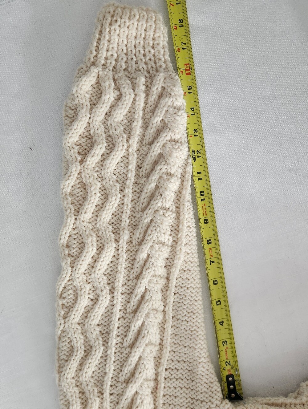 Handknit Fair Isle Nordic Yoke Chunky Cableknit Sweater - Picture 9 of 11